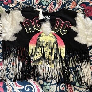 AC/DC Tie-Dye Fringe Tee